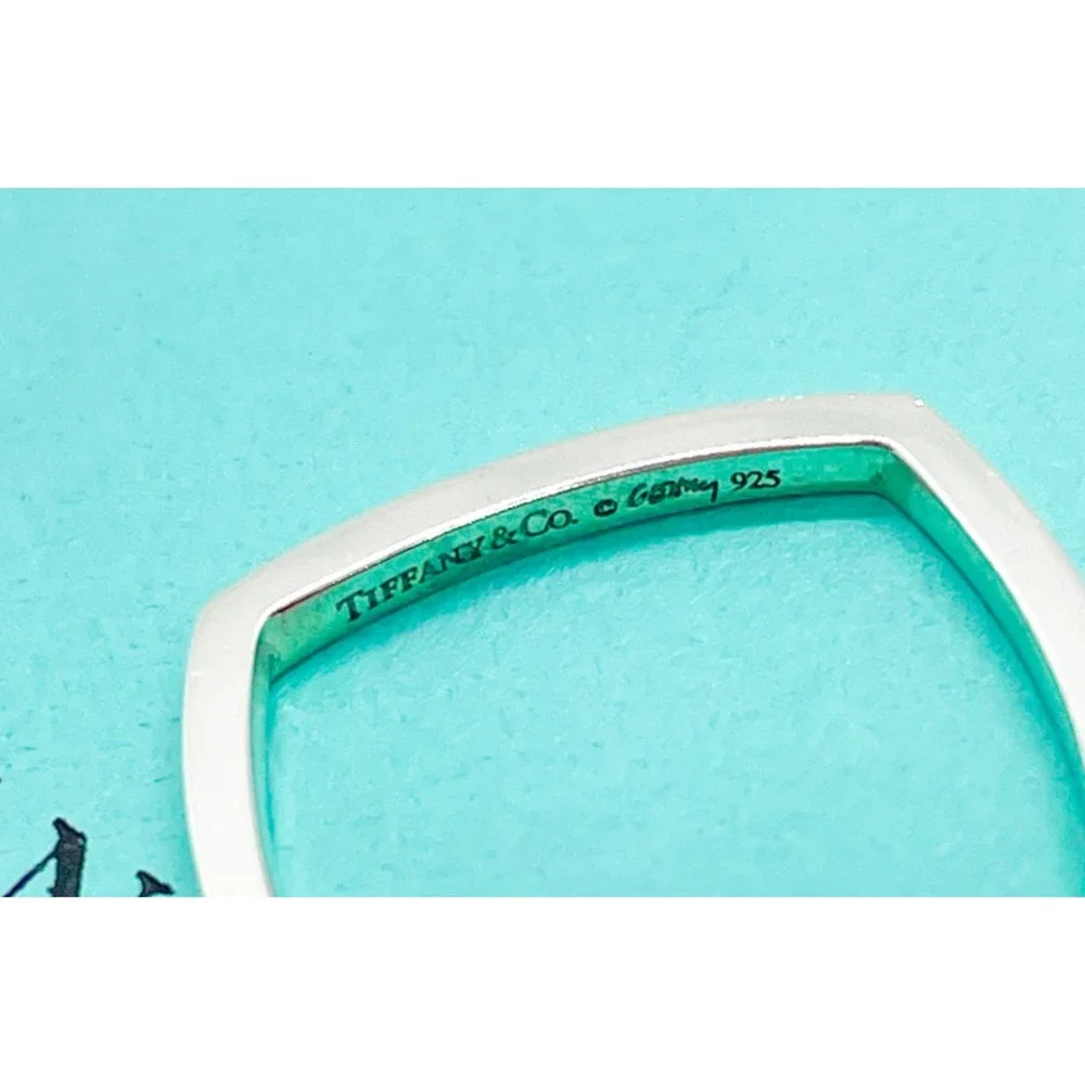 Tiffany & Co. Frank Gehry Torque Square Narrow Ring Sterling Silver Size 4